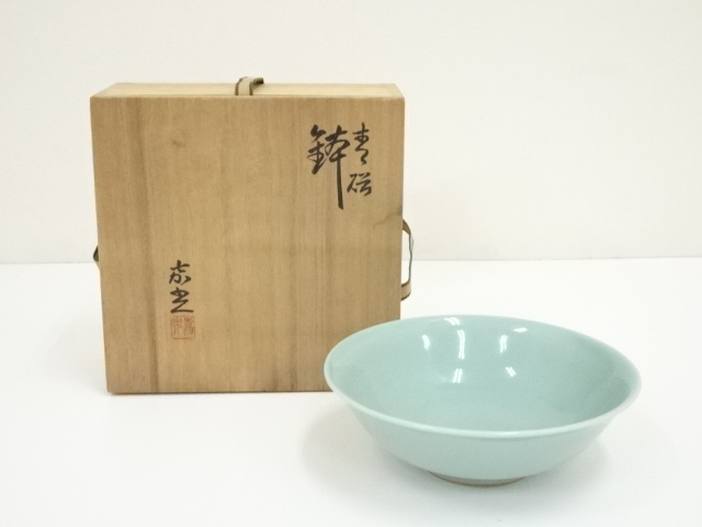 道具 ] - 道具 京焼 森野嘉光造 青磁鉢（共箱） | ネットショップ圭